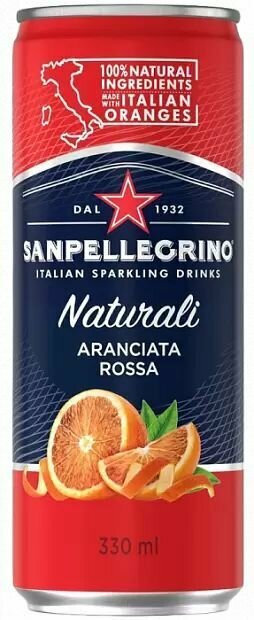 Напиток Sanpellegrino Aranciata Rossa газированный 12 ШТ по 0.33 л(Красный апельсин)