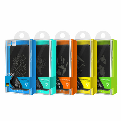 J10 Glowing pattern мобильный аккумулятор 10000 mAh с двойным USB выходом со светящимся рисунком 210000₽