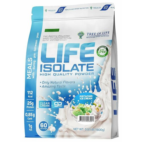 tree of life life protein 450 гр фисташковое мороженое Tree of Life Life Isolate 1800 гр (фисташковое мороженое)