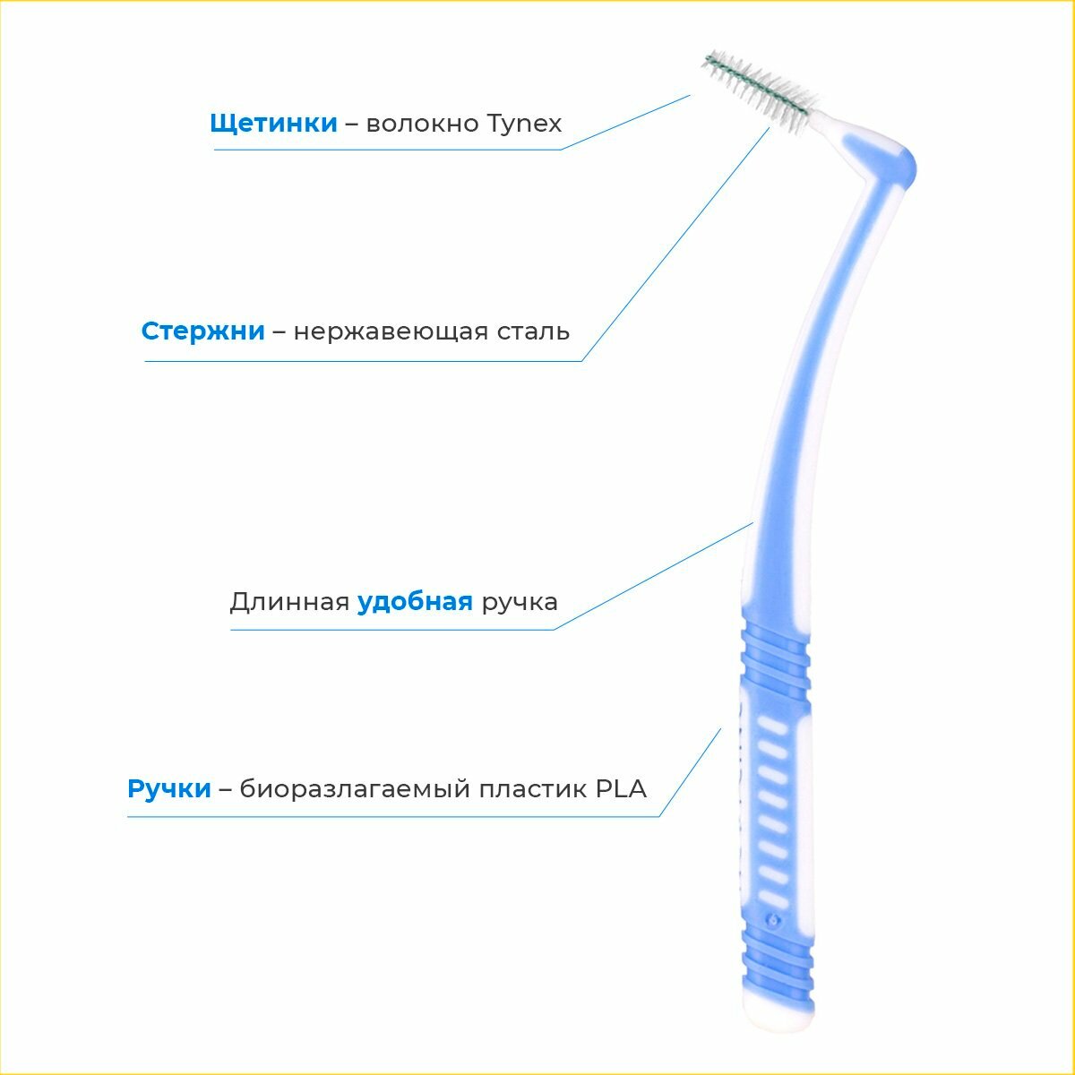 Изображение Набор ёршиков Revyline Mix (0,6-1,6 мм), 6 шт