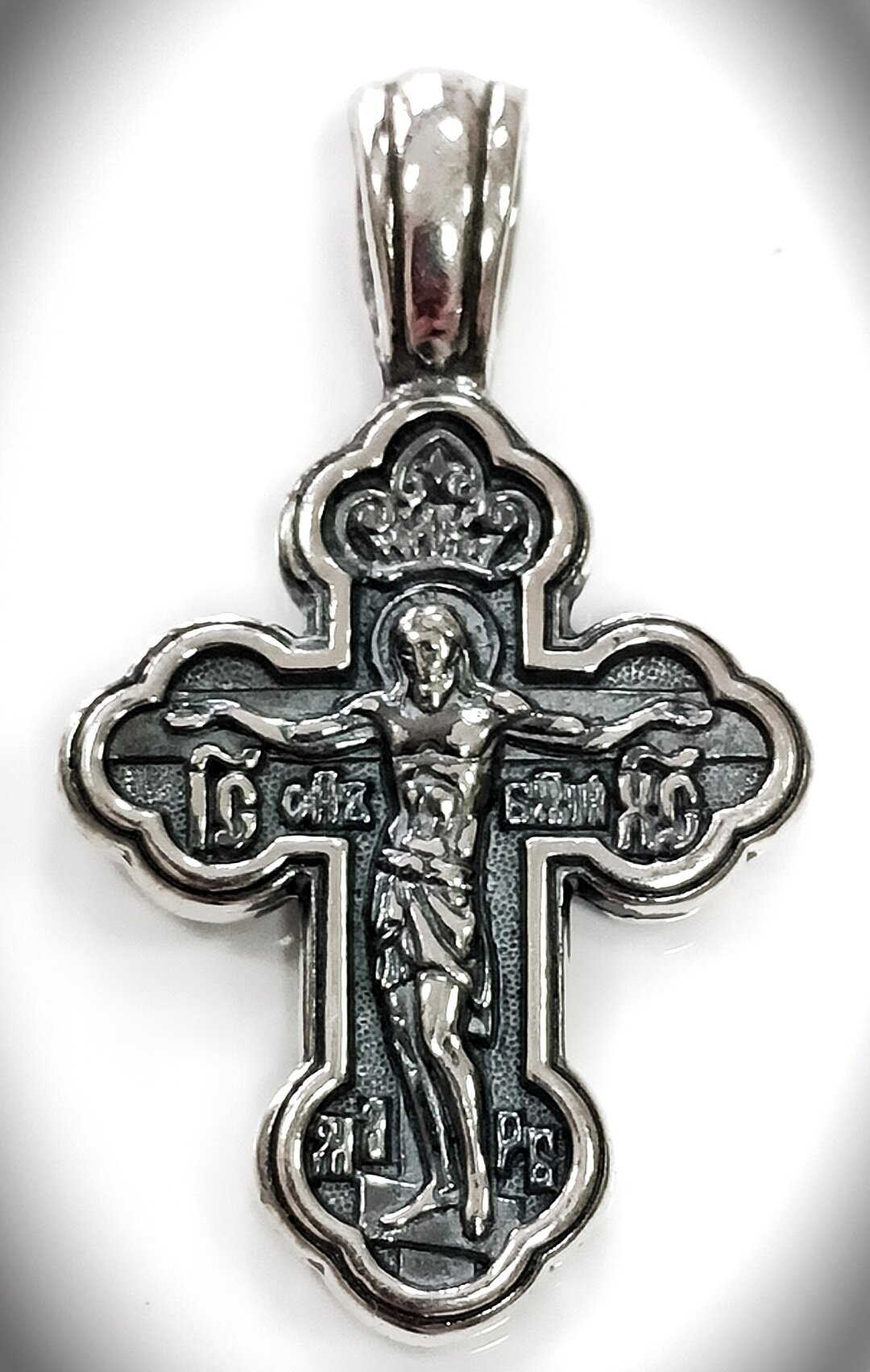 Славянский оберег, крестик Эстерелла, серебро, 925 проба, оксидирование