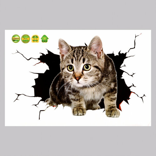 Наклейка 3Д интерьерная Котик 3020см 399₽