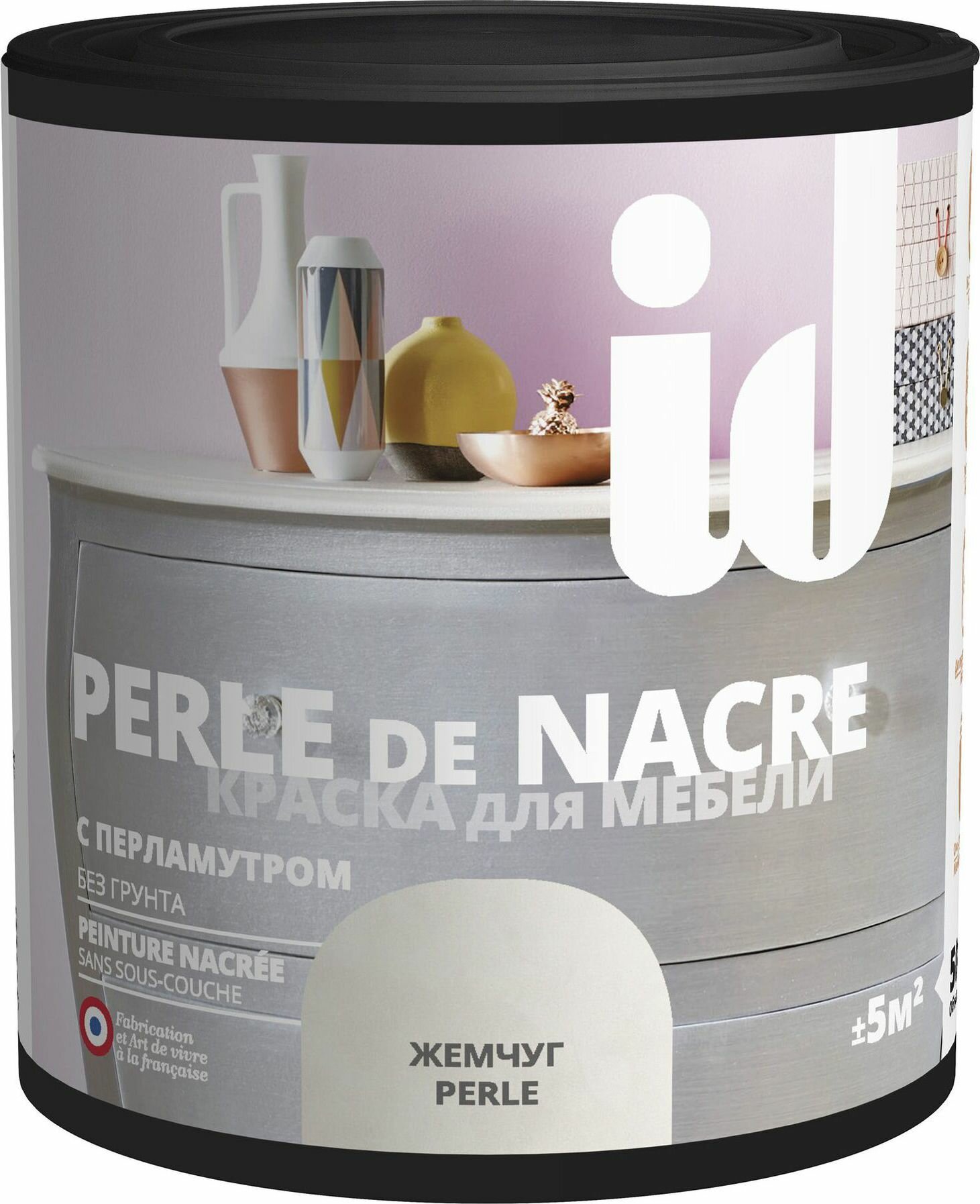 Краска для мебели ID PERLE DE NACRE жемчуг 0,5 л