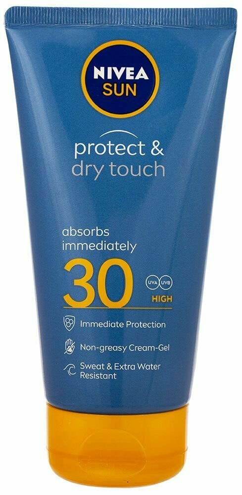 Солнцезащитный крем-гель NIVEA SUN Protect & Dry Touch SPF 30+ 175 мл (из Финляндии)