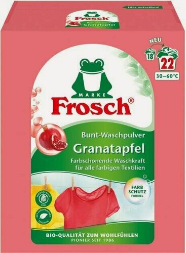 Изображение товара Frosch Стиральный порошок для цветного белья Гранат, 1,45 кг