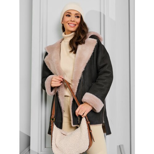 Дубленка BILGINS, размер 44, серый