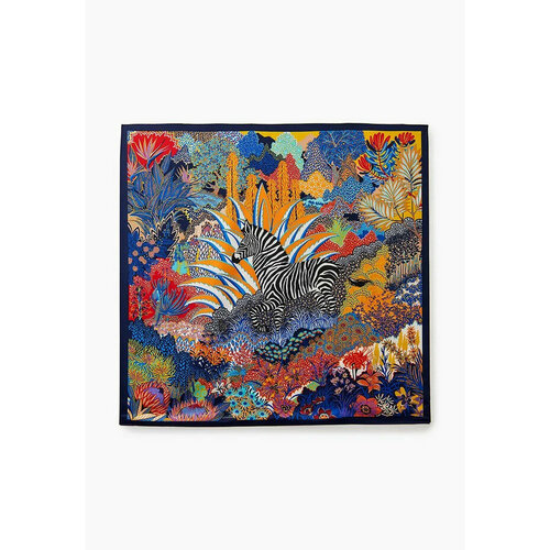 фото Платок rosedena,90х90 см, желтый, синий