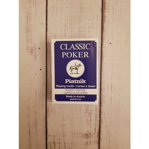 Игральные карты Classic Poker, 55 листов, синие