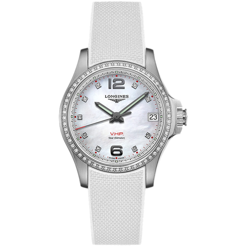 фото Наручные часы longines conquest, серебряный, белый