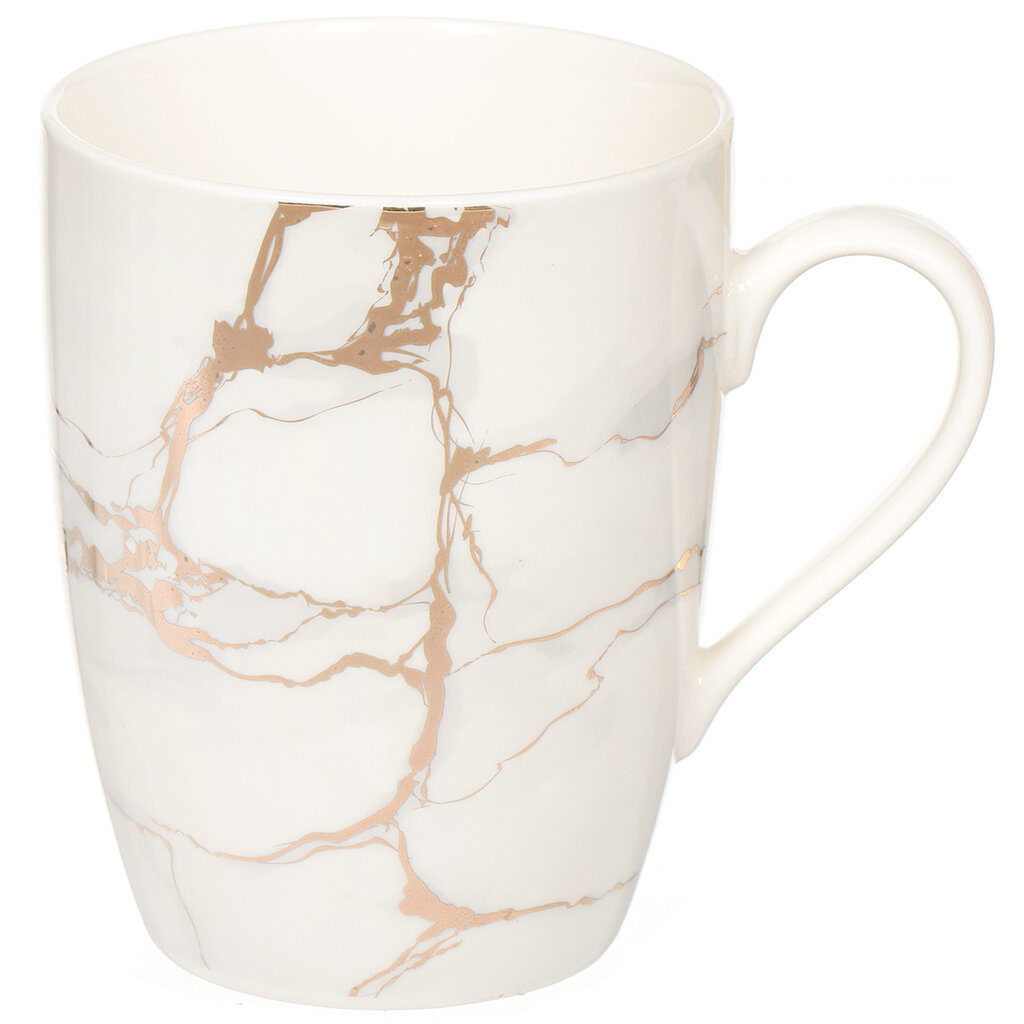 фото Кружка керам, 360 мл, Белый мрамор, Daniks