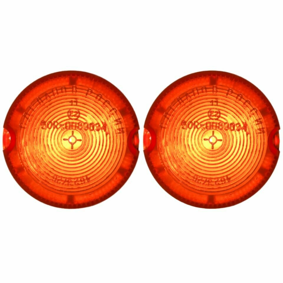 фото Рассеиватель поворота мотоцикла Урал Иж Восход узор круг желтый комплект 2шт