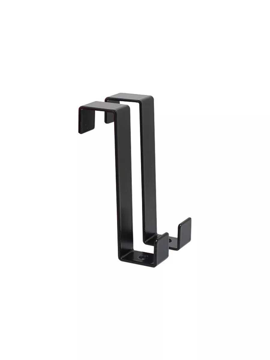 фото Крючок навесной на дверь или шкаф аллюр КДН-1 (20х20), черный 2 шт.