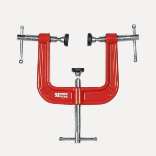 Изображение товара Струбцина трехсторонняя кромочная 63,5 мм. Усилие прижима 150 кг. WOODWORK/вудворк EGC-6363