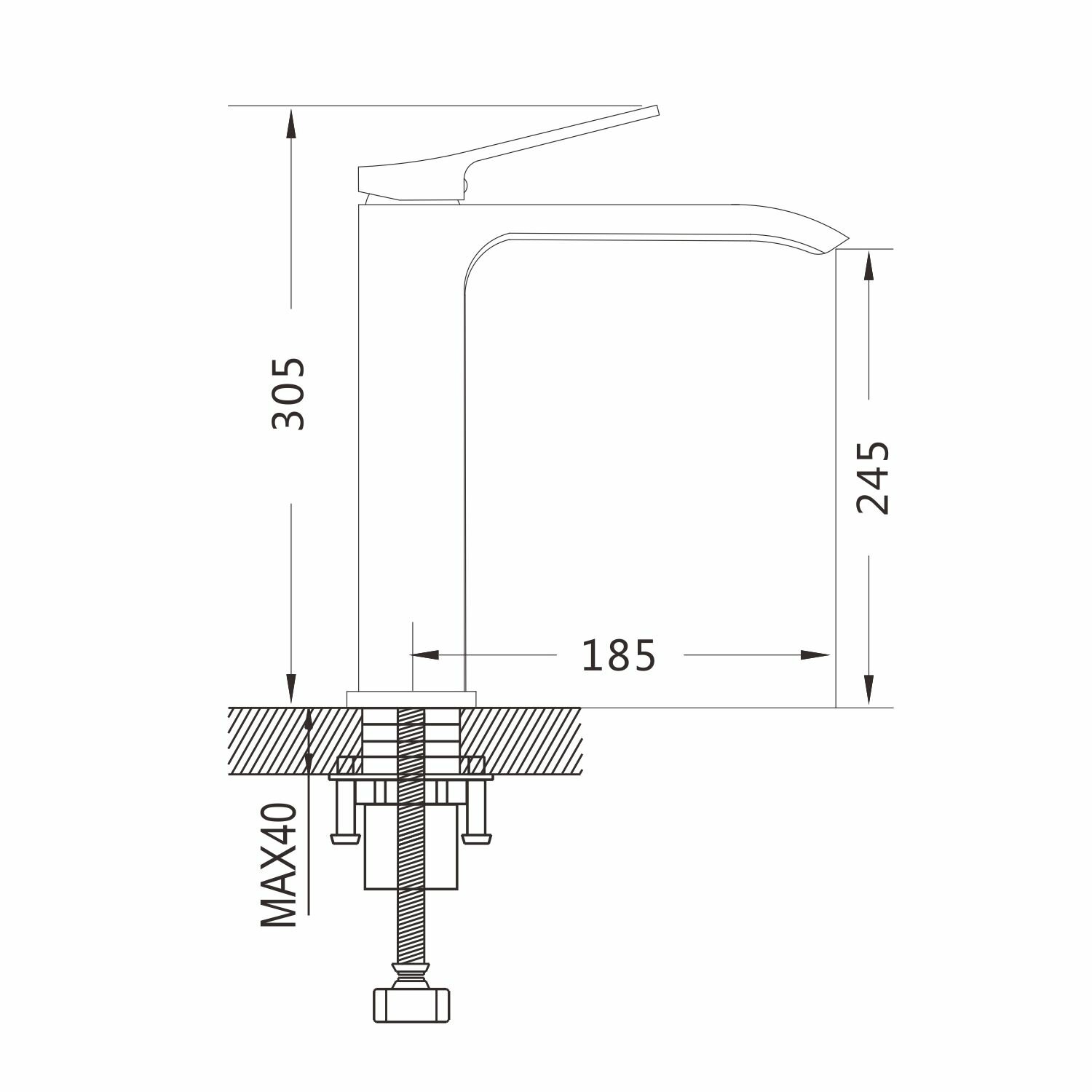 S4111 Смеситель для раковины чаши хром — фото 1