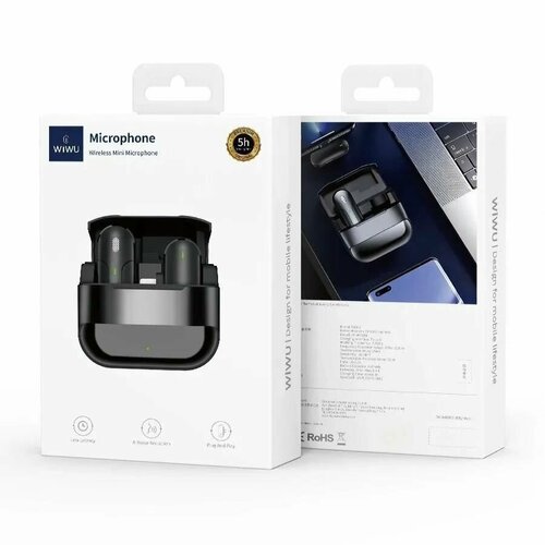 Беспроводной петличный микрофон WiWU WM-001 для телефона с разъемом Lightning ANC и функцией отключения звука 380000₽