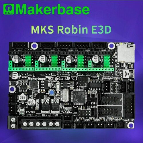 Изображение товара Makerbase MKS Robin E3D 1.1 - материнская плата для Ender-3, Ender-5 и CR-10. Плата управления MKS Robin E3D v1.1.
