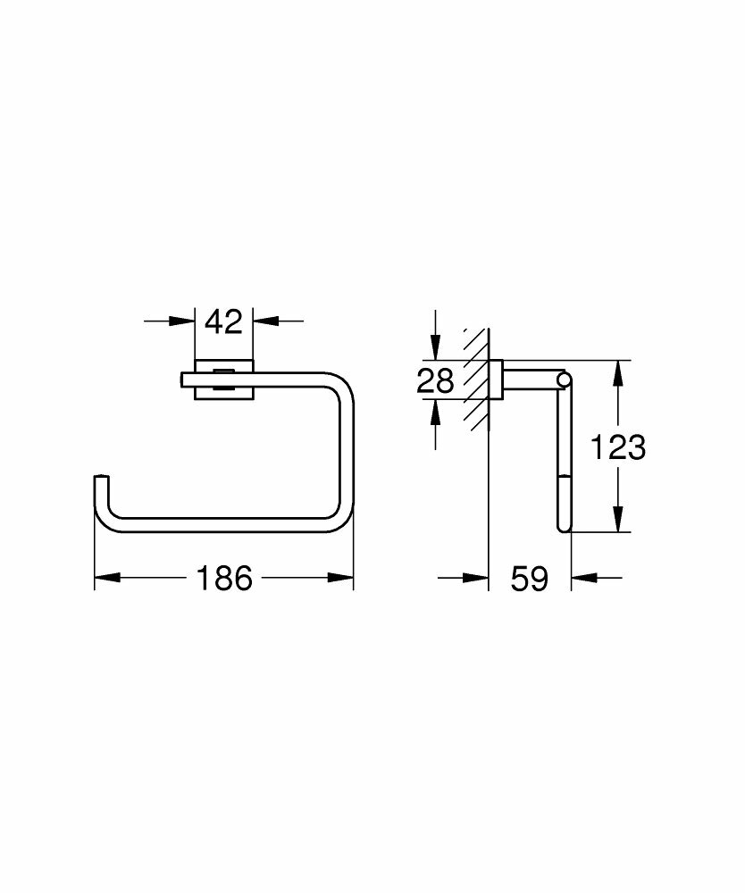 Полотенцедержатель Grohe Cube 40510001