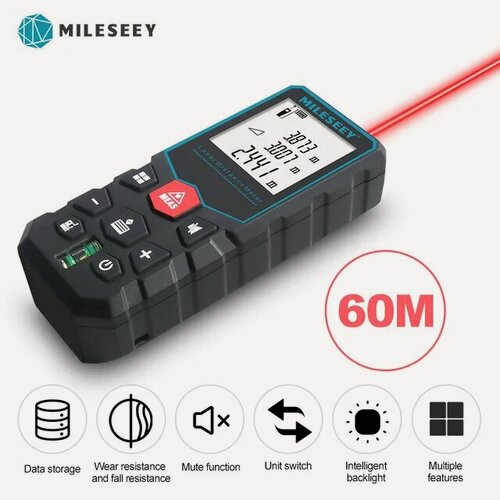 Изображение товара Дальномер лазерный MILESEEY X5, 60м, ударопрочный, Пифагор, чёрный
