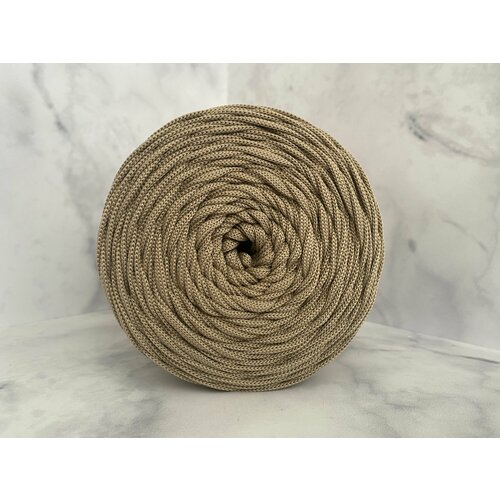 Шнур, шпагат для вязания, полиэфирный 4мм 300м Темный Беж