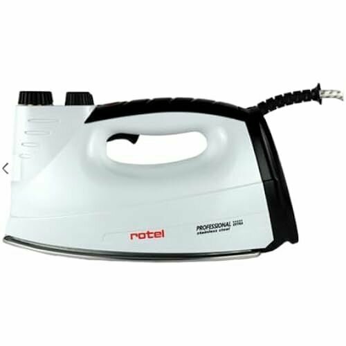 Rotel Professional с дополнительным паровым утюгом Нержавеющая сталь Керамическая подошва 5 Бар 800 Вт Высокое давление пара Лучшая смазка Нет пригорания пригорания текстиля Подошва из нержавеющей стали черного цвета 5221900₽