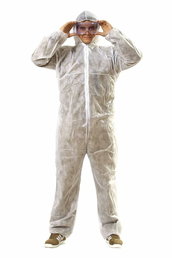 фото GARWIN PRO 70-7025 Комбинезон одноразовый защитный с капюшоном, спанбонд XXL/XXXL 25г/м2 (50-60 рр)