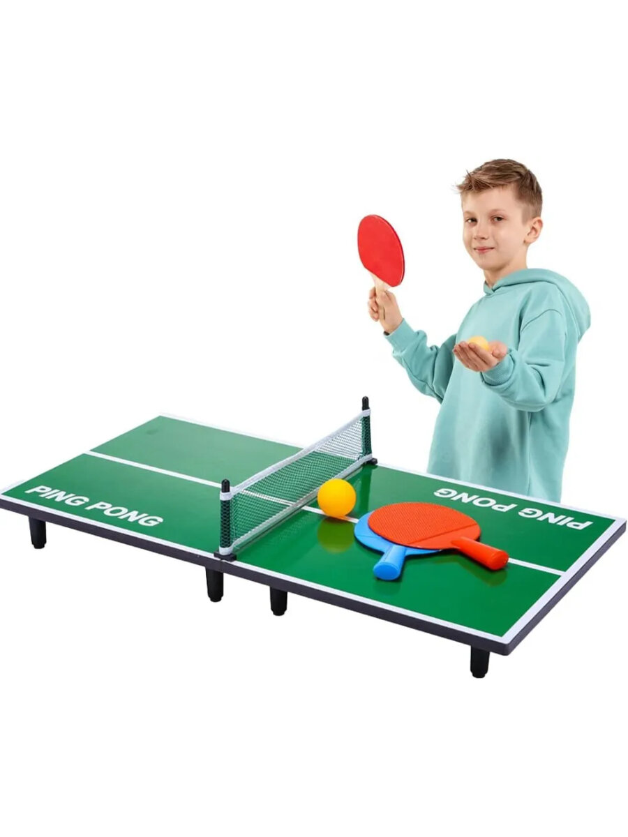 Игровой набор настольный теннис "Мини-стол с ракетками"(90см х40см х11см )