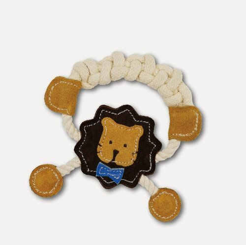 Изображение товара Игрушка для собак Japan Premium Pet Суперкожаная игрушка в виде львёнка для коррекции поведения и массажа дёсен . Для мелких пород и мини