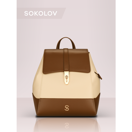 фото Рюкзак sokolov, бежевый/коричневый