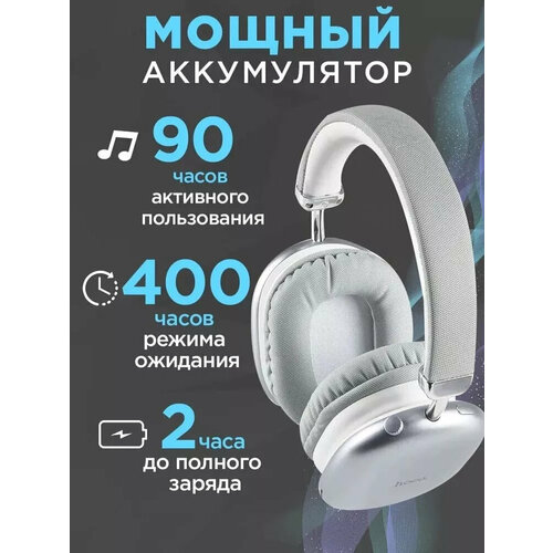 Беспроводные наушники HOCO W35 Max головные серебро 1630₽