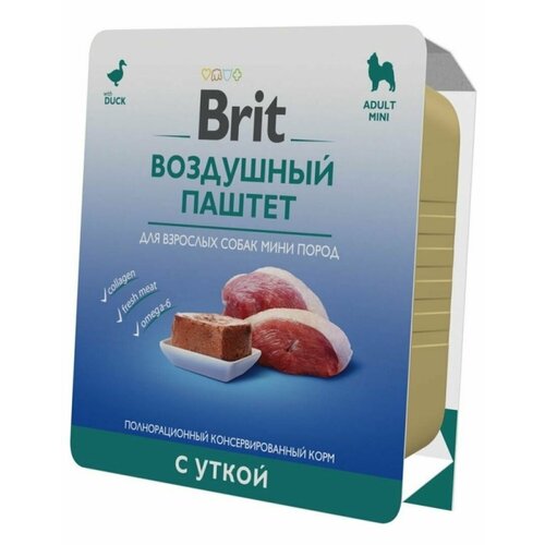 Влажный корм для собак Brit 100 г Premium Воздушный паштет с уткой для взрослых мини пород 14 шт.