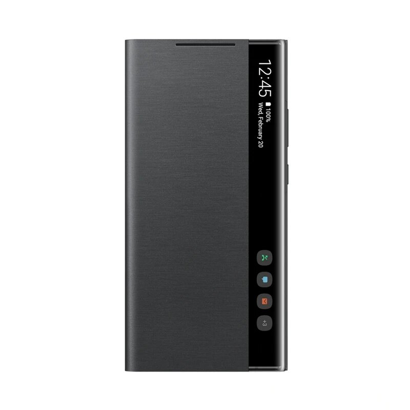 Чехол (флип-кейс) SAMSUNG Smart Clear View Cover, для Samsung Galaxy Note 20 Ultra, черный [ef-zn985cbegru] - фото №1
