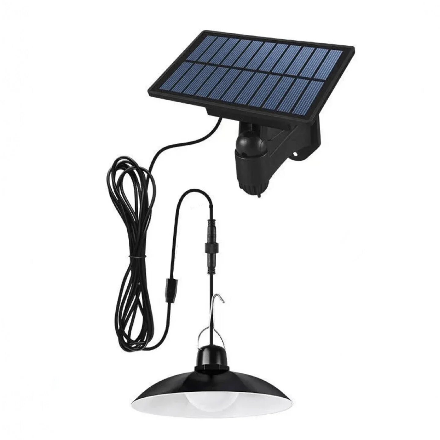 Солнечный подвесной светильник 2 LED, White light, No remote A, Черный
