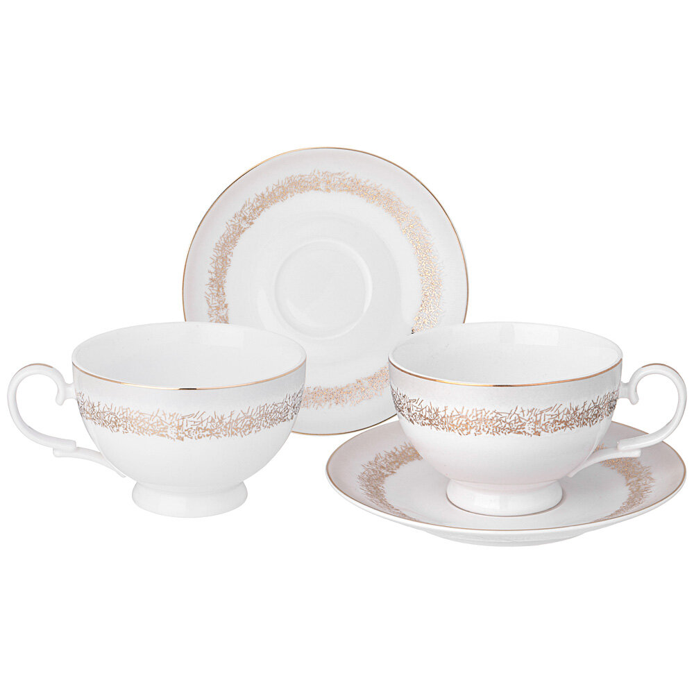 Чайный набор lefard золотой песок на 2 пер. 4 пр. KSG-115