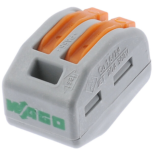 Зажим Wago 222-412 безвинтовой 2х(008-40) кв. мм для медного провода (50 шт. в наборе)