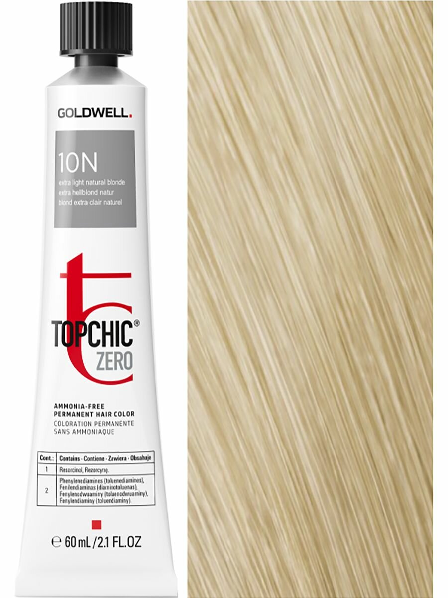 Goldwell TOPCHIC ZERO 10N светлый блондин экстра Безаммиачная стойка краска для волос 60мл