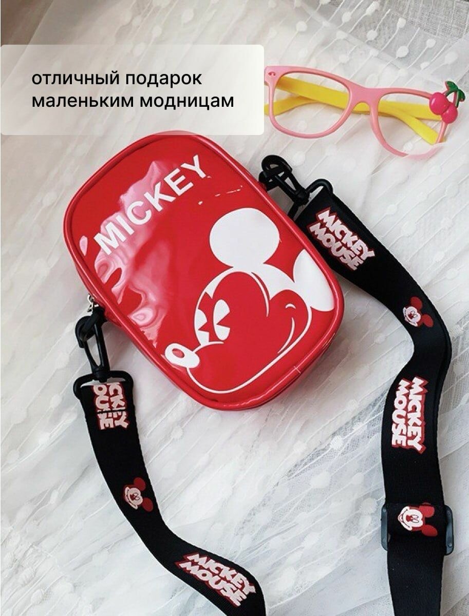 Сумка кросс-боди , фактура гладкая, лаковая, красный, белый — фото 1