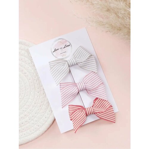 Набор заколок для волос зажимы детские Бантик 3 шт.