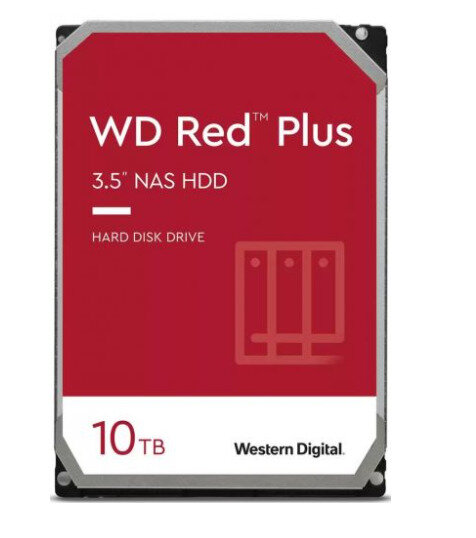 Жесткий диск 10TB SATA 6Gb/s Western Digital WD Red Plus 3,5" 7200RPM 256MB NAS Edition - фото №1