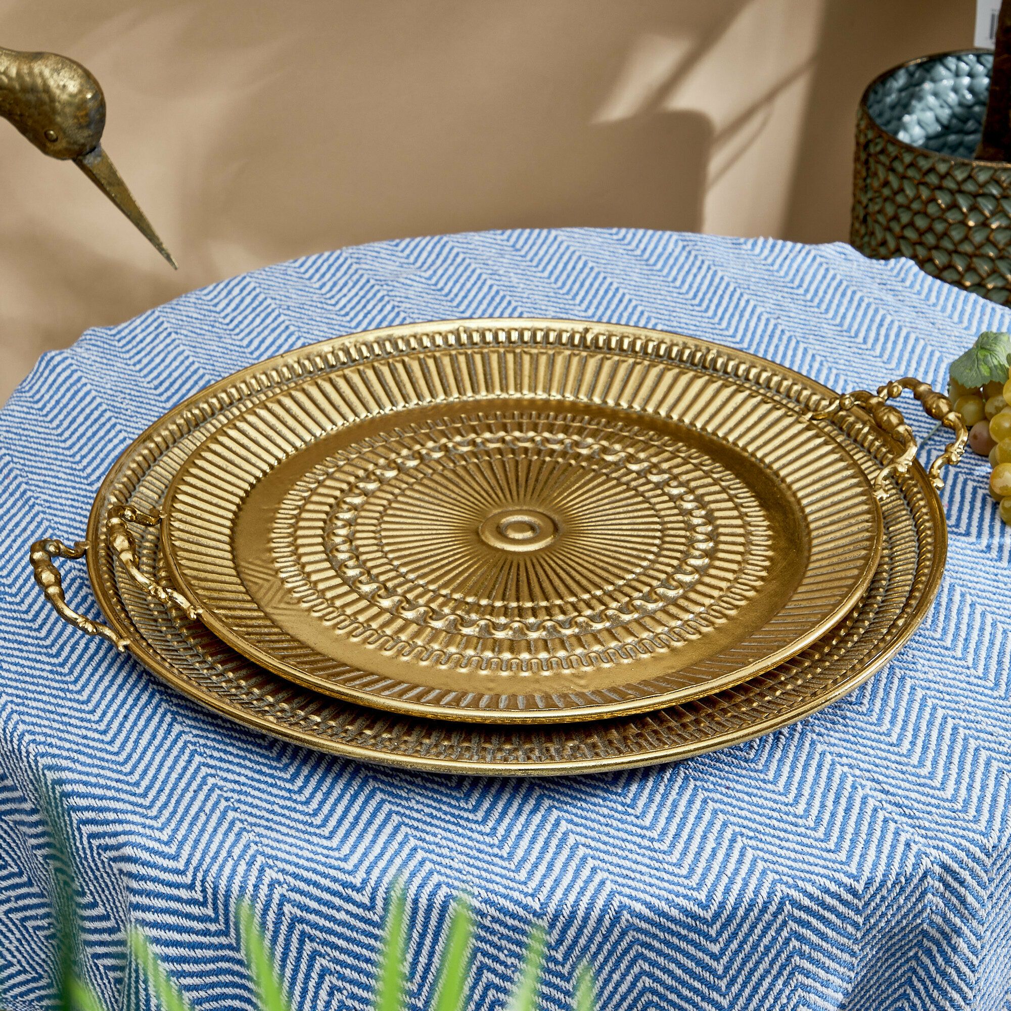 57-242 Подносы Кения, набор 2 предмета 58х51х6; 49х42х6см, Glasar