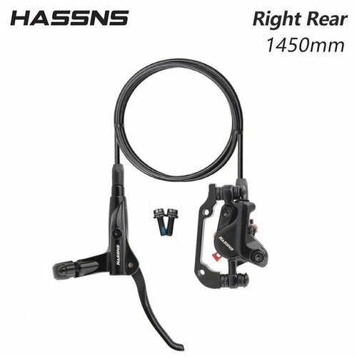 HASSNS M200 Двойной поршневой Дисковый тормоз, комплект гидравлических тормозов для горного велосипеда 1450мм, Правый задний