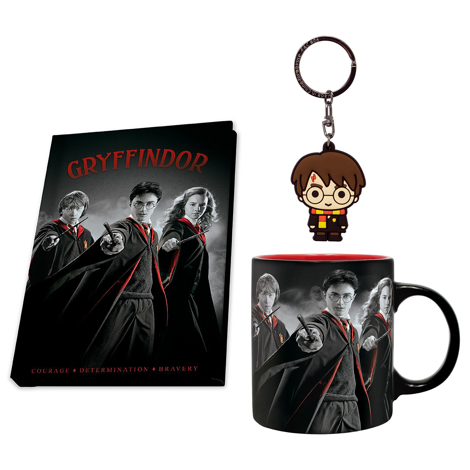 Набор подарочный ABYstyle Harry Potter Harry Ron Hermione Кружка 320мл+Брелок+Блокнот (ABYPCK249)