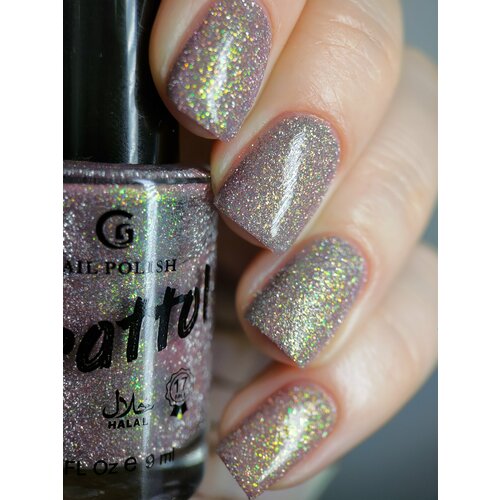 Grattol Color Nail Polish Champagne Kiss - Лак для ногтей Бежевый Светоотражающий без лампы Халяль 9 мл 450₽