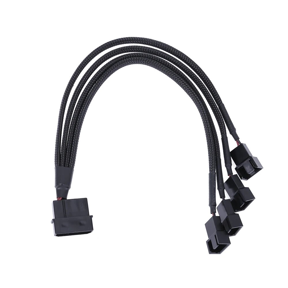 4-контактный IDE Molex на 4-портовый 3-контактный/4-контактный кабель питания, вилка, охлаждающий провод, адаптер вентилятора, разветвитель питания, кабель для корпуса ПК, компьютера