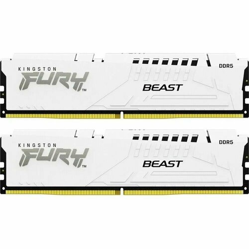 Память оперативная Kingston 32GB 5600MTs DDR5 CL36 DIMM Kit of 2 FURY Beast White EXPO 13451₽