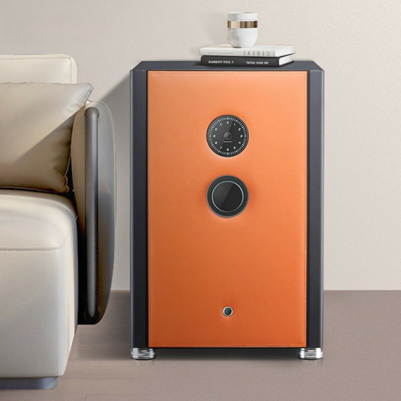 Сканер отпечатка пальца на сейфе Xiaomi с иллюстрацией процесса регистрации пальца