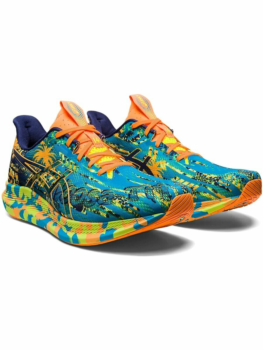 Кроссовки ASICS NOOSA TRI 14, полнота F, размер 10,5 US, оранжевый, синий, бирюзовый — фото 1