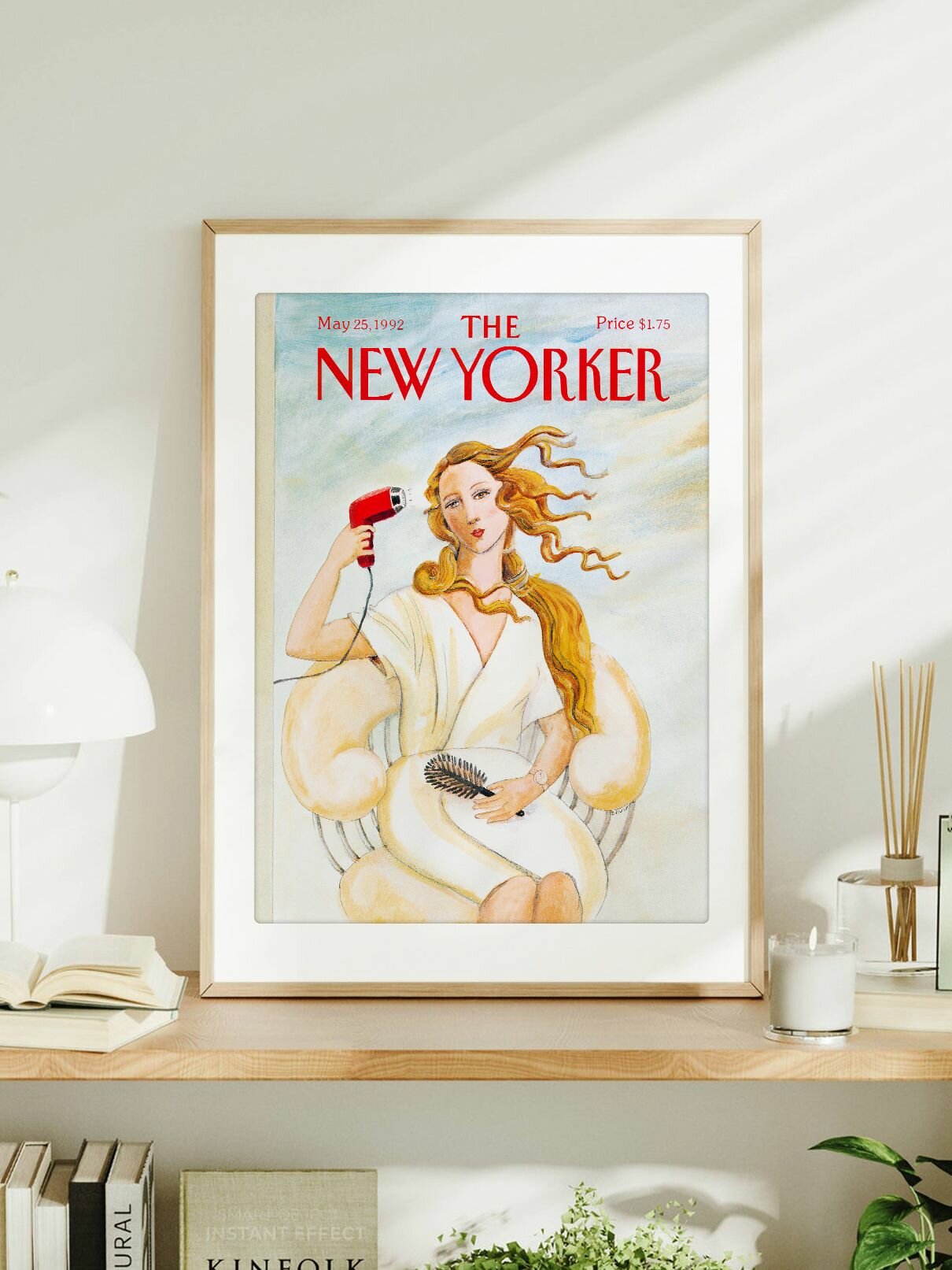 Постер Нью-Йоркер с обложкой "The New Yorker - Уход за собой - 25 мая 1992 года" Сюзан Дэвис формата А3 (42 x 30 см) без рамы