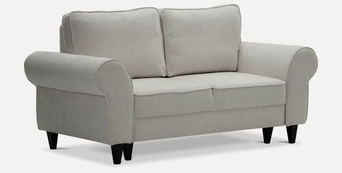 Изображение товара Диван-кровать прямой Гизела 173х88х93 см, трехсекционная еврокнижка, спальное место: 190х121 см, шенилл молочно-бежевый