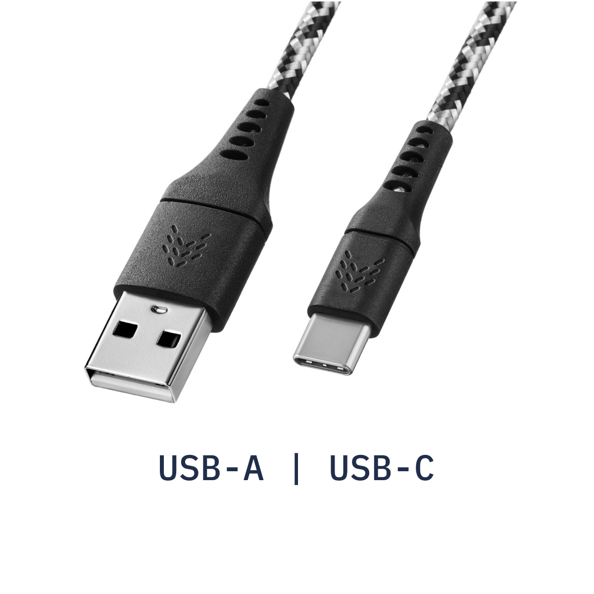 Кабель Type-C | USB-A ROCKET Contact, тканевая оплетка, 3А, 1 м, серебристо-черный — фото 1