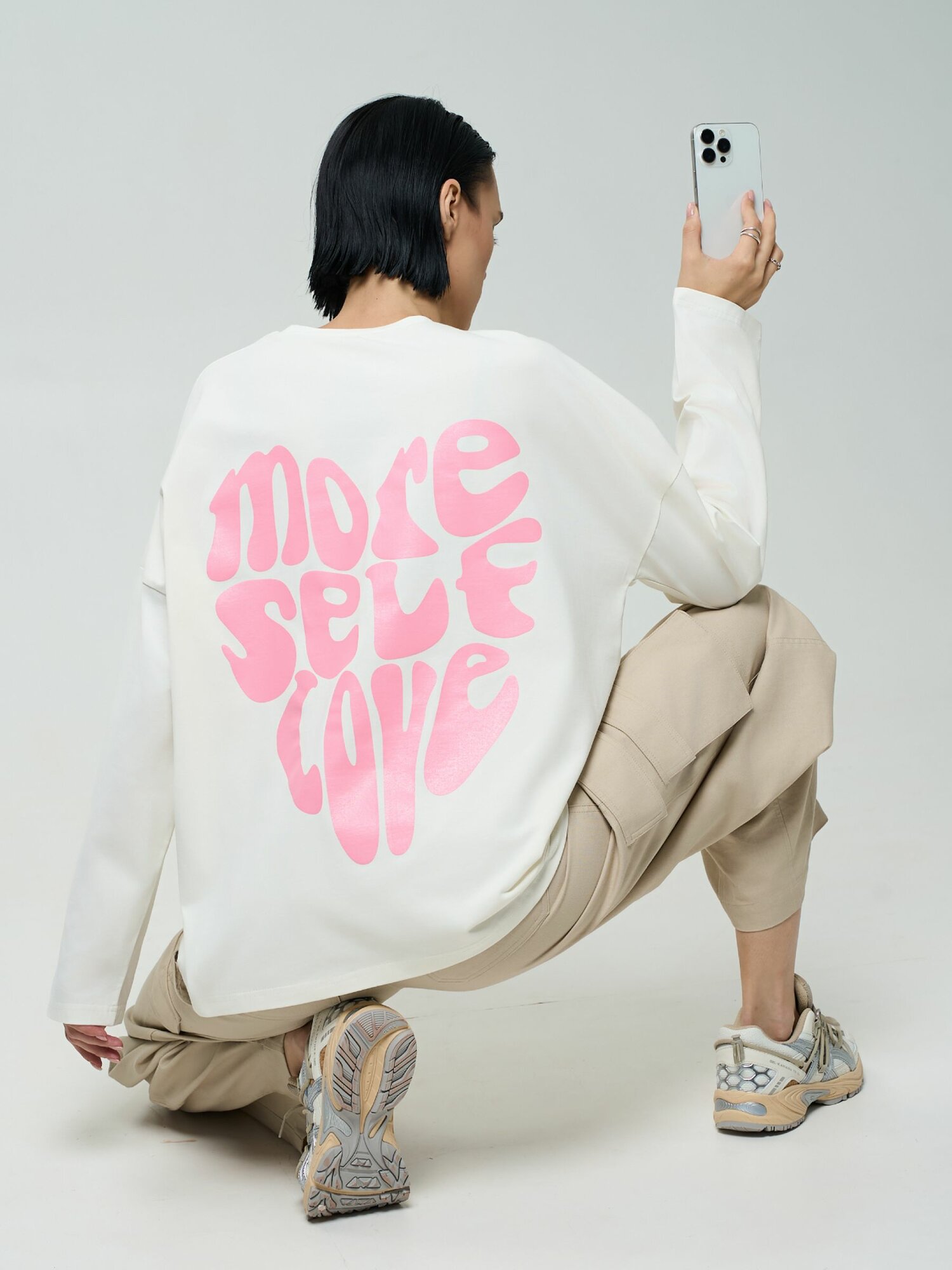 Лонгслив Телодвижения, размер 170-88-94 (44) S, , экрю, белый